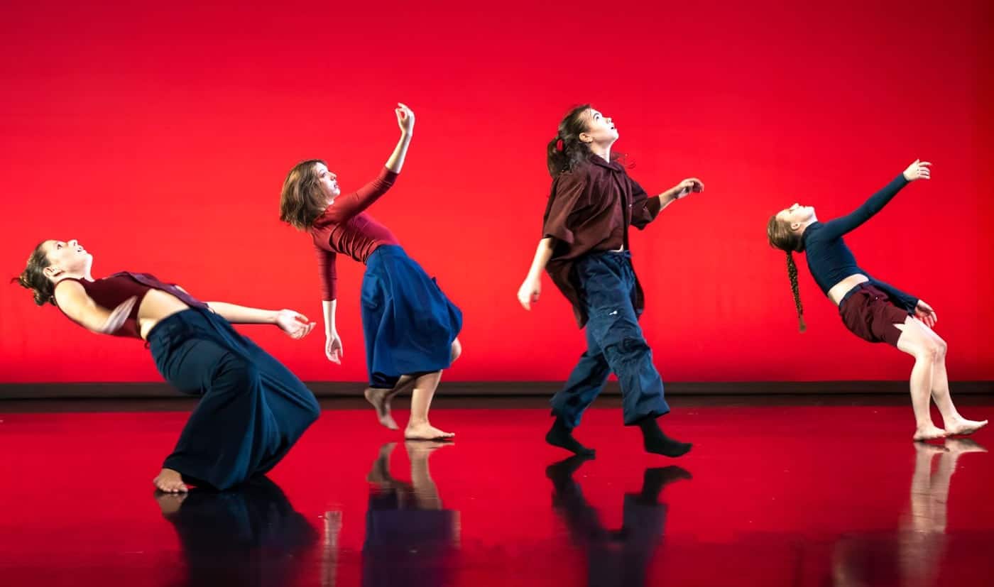 ‘The Child in the Violin’, Choreographed by Helena Merlino, 2024 Critics’ Choice Award Winner High School Division. Performed by Alana Casas, Audrie Gonzales-Ellsworth, Madeleine Joseph, Gredel Holladay. Captured by Audrey Durell.